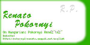 renato pokornyi business card